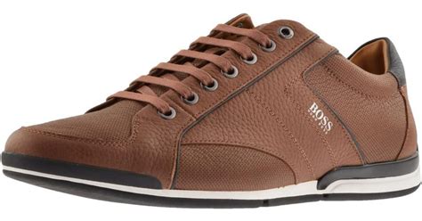 smart brown trainers for men